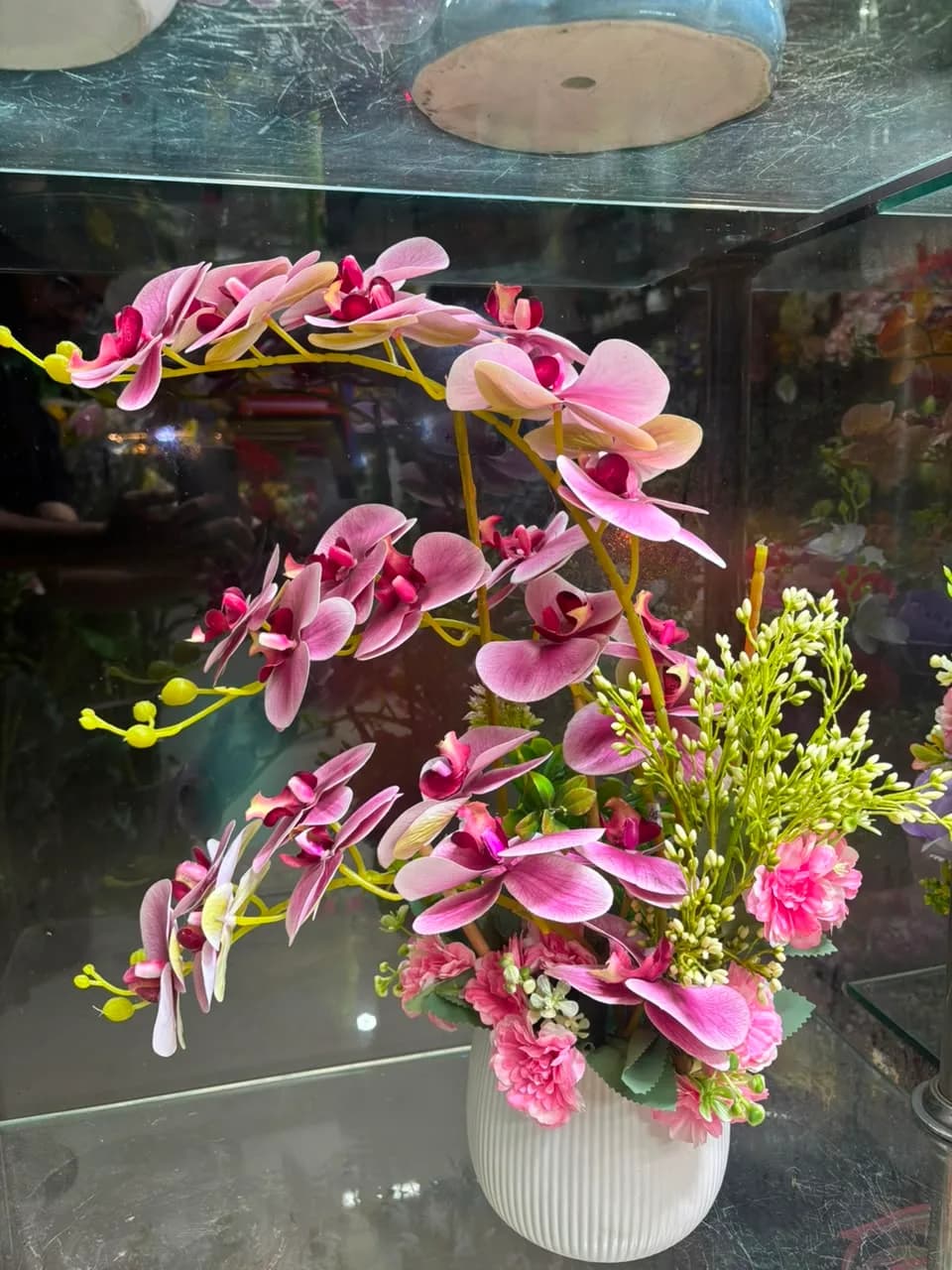 Pink Orchid Cascade Bouquet
