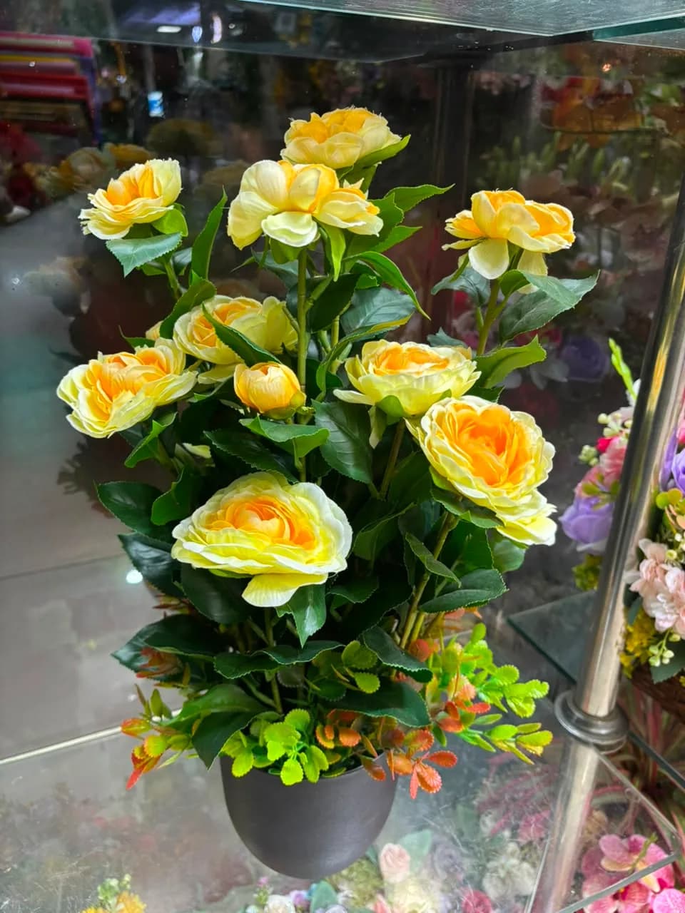Golden Sunshine Rose Bush Bouquet