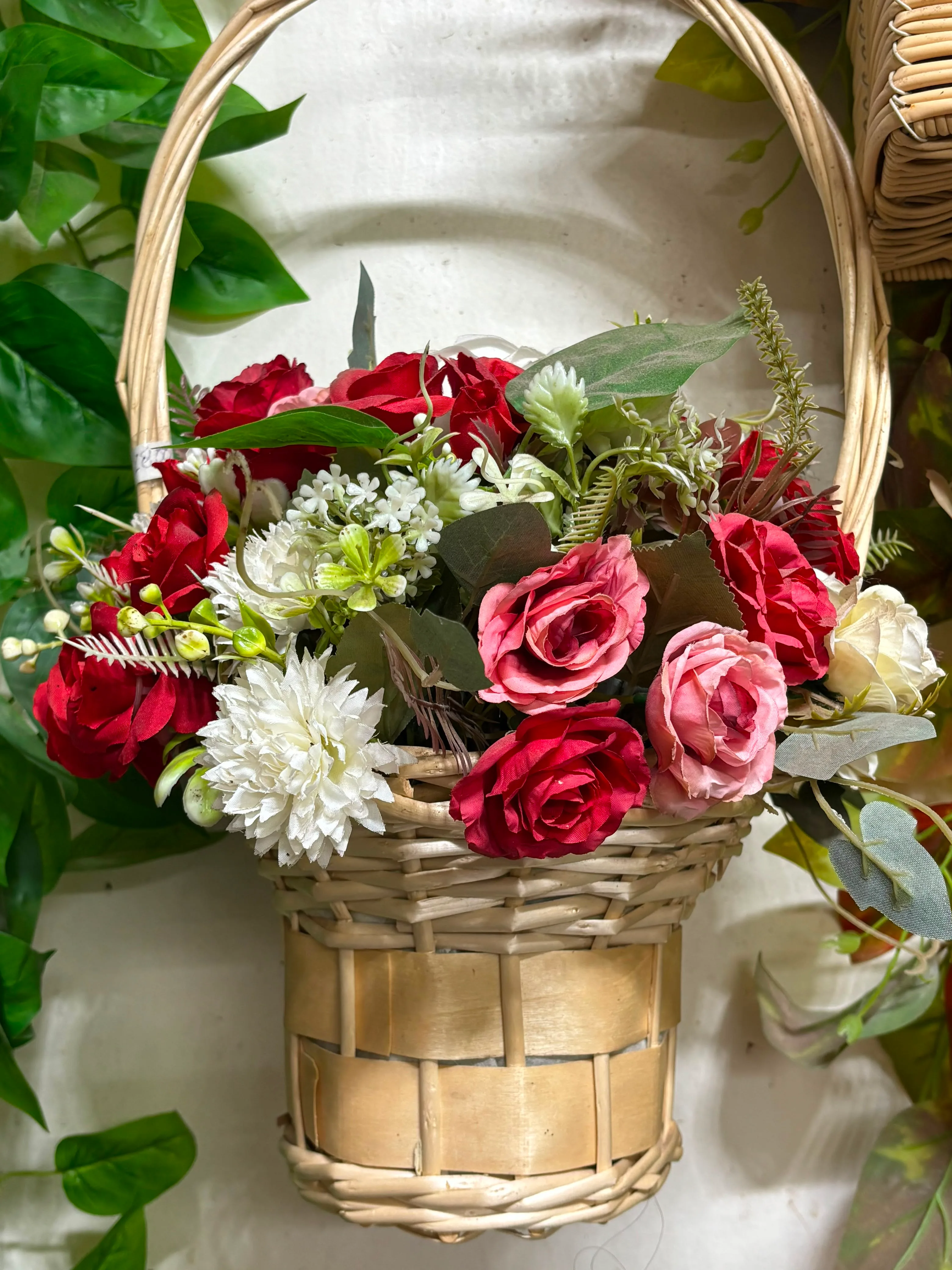 Scarlet Rose Garden Basket