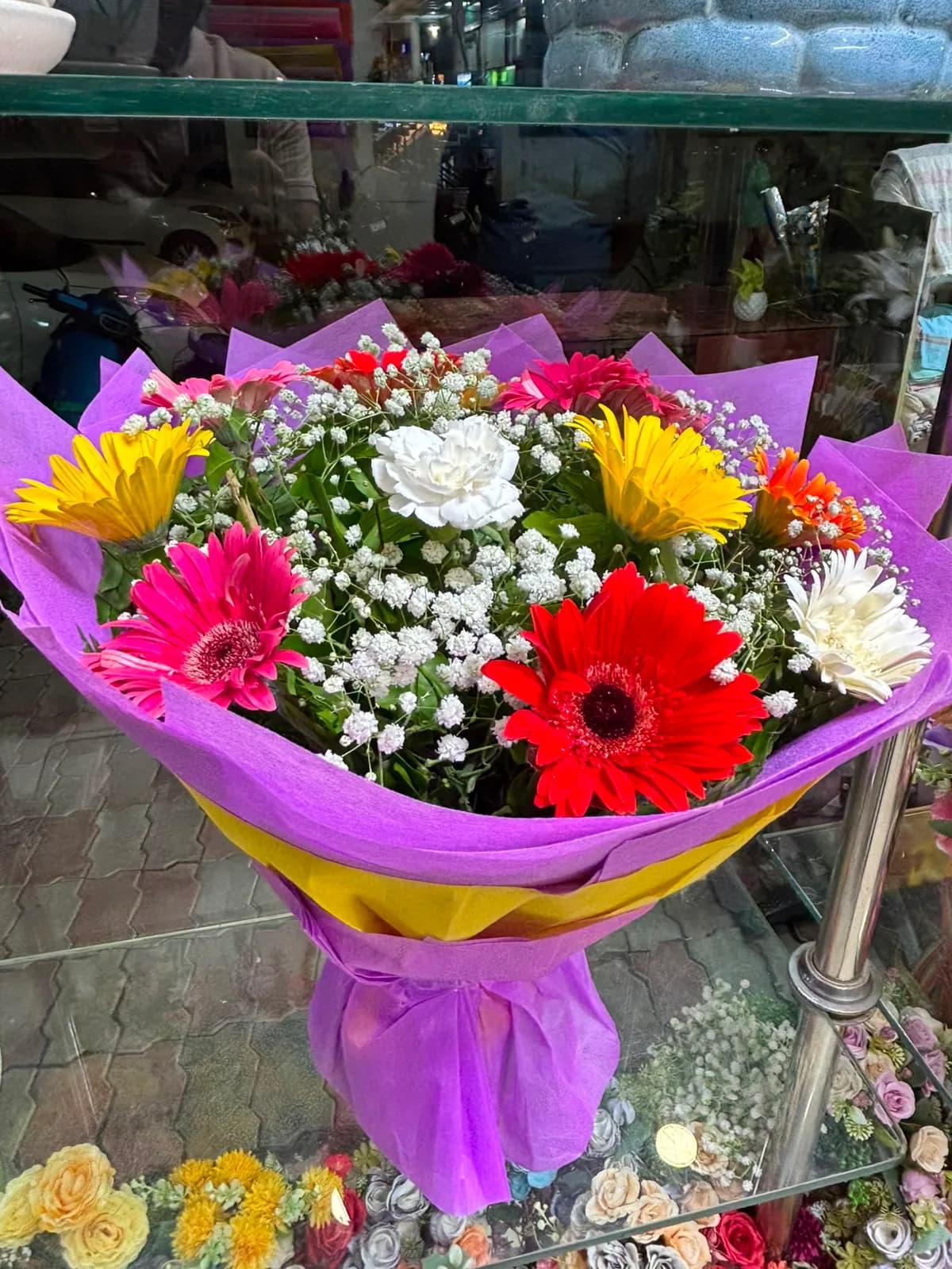 Vibrant Gerbera & Carnation Celebration Bouquet